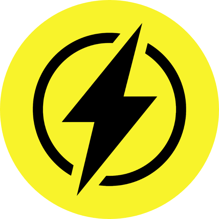 Blitzsymbol im Kreis – Elektroenergie für Elektriker-Offerten